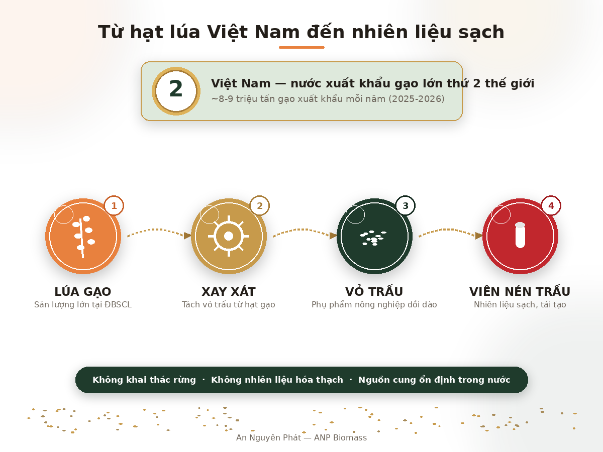 Viên nén trấu là gì | An Nguyên Phát