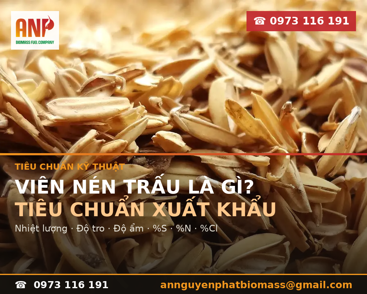 Viên nén trấu là gì? Tiêu chuẩn kỹ thuật đáp ứng xuất khẩu