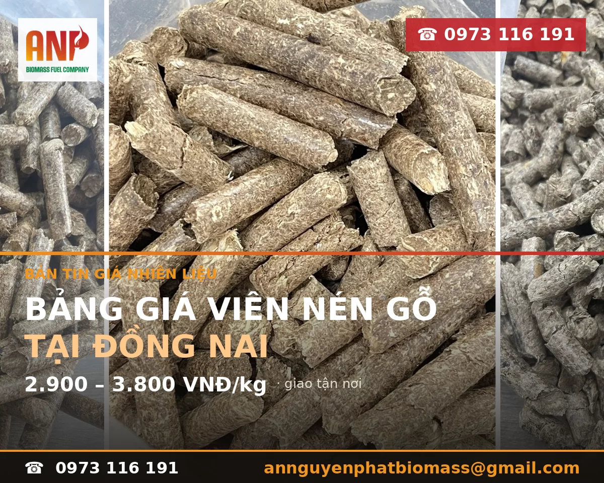 Bảng giá viên nén gỗ tại Đồng Nai